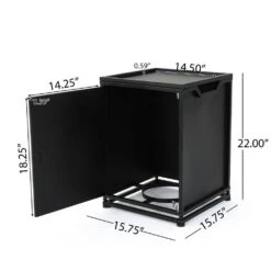 Marcel 26.75 In. W X 13.25 In. H Round Lightweight Concrete Outdoor Patio Propane Fire Pit In Dark Grey -Fire Place Store dark grey noble house fire pit kits 67444 44 1000