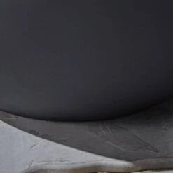 Marcel 26.75 In. W X 13.25 In. H Round Lightweight Concrete Outdoor Patio Propane Fire Pit In Dark Grey -Fire Place Store dark grey noble house fire pit kits 67444 4f 1000