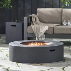 Aidan 39 In. X 11.5 In. Circular Outdoor Patio Gas Fire Pit Table With Tank Holder 23 Aidan 39 In. X 11.5 In. Circular Outdoor Patio Gas Fire Pit Table With Tank Holder -Fire Place Store dark grey noble house gas fire pits 11221 31 1000