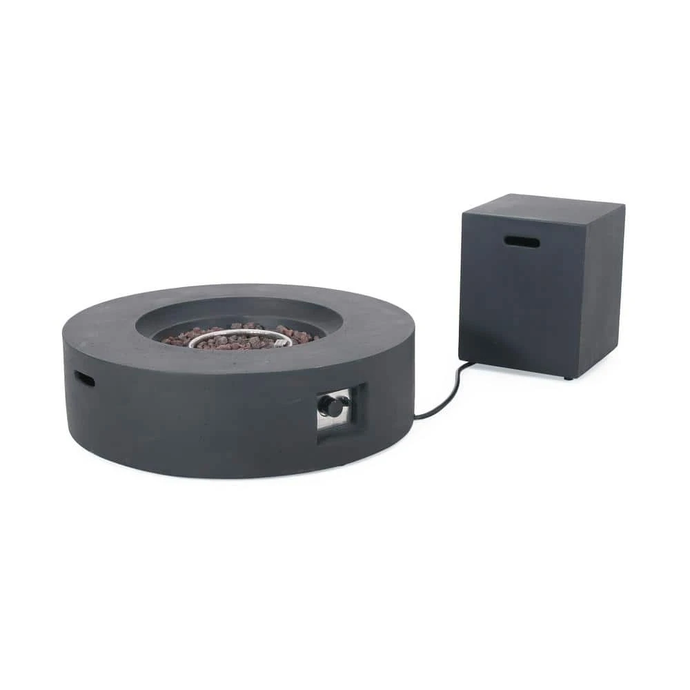 Aidan 39 In. X 11.5 In. Circular Outdoor Patio Gas Fire Pit Table With Tank Holder 2 Aidan 39 In. X 11.5 In. Circular Outdoor Patio Gas Fire Pit Table With Tank Holder - Image 2