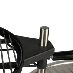 2-In-1 34 In. X 16 In. Round Steel Wood Burning Fire Pit And Grill With 360° Tabletop Griddle In Denali Black -Fire Place Store denali black hotshot wood burning fire pits 52561 66 1000