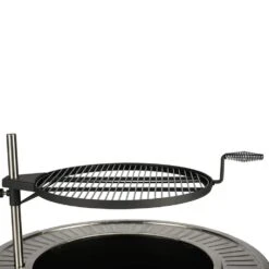 2-In-1 34 In. X 16 In. Round Steel Wood Burning Fire Pit And Grill With 360° Tabletop Griddle In Denali Black -Fire Place Store denali black hotshot wood burning fire pits 52561 a0 1000