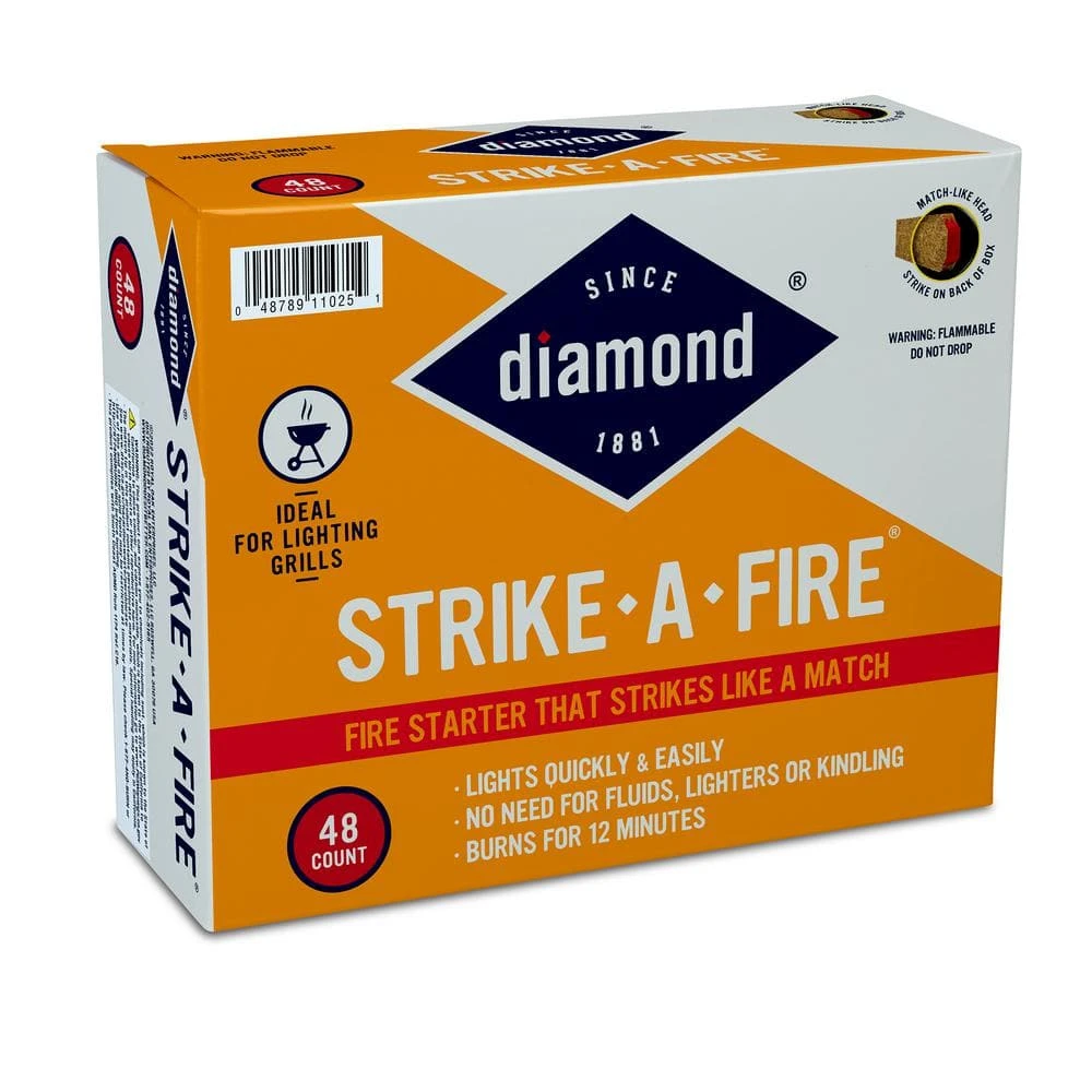 Diamond Strike-A-Fire Fire Starters Strikes Like A Match For Lighting Grills Fireplaces And Firepits (48-Pack) 2 Diamond Strike-A-Fire Fire Starters Strikes Like A Match For Lighting Grills Fireplaces And Firepits (48-Pack) - Image 2