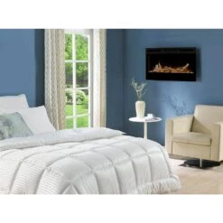 34 In. Linear Driftwood And River Rock Accessory For Dimplex Wall Mount Fireplace -Fire Place Store dimplex ash buckets lf34dws kit 44 1000