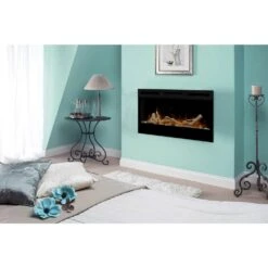 34 In. Linear Driftwood And River Rock Accessory For Dimplex Wall Mount Fireplace -Fire Place Store dimplex ash buckets lf34dws kit 4f 1000