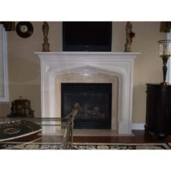 Chateau Series Pisa 48 In. X 62 In. Cast Stone Mantel 7 Chateau Series Pisa 48 In. X 62 In. Cast Stone Mantel -Fire Place Store distressed ivory sand historic mantels fireplace surrounds cp14003 31 1000