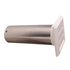 Louvered Plastic 4 In. Dryer Vent With Large Mounting Flange