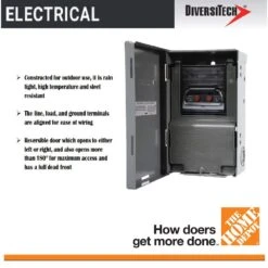 Universal 60 Amp Non-Fusible Indoor/Outdoor Electrical Disconnect -Fire Place Store diversitech grow room ventilation dds 60u c3 1000