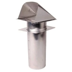 Flanged Aluminum 4 In. Dryer Vent With Clamps