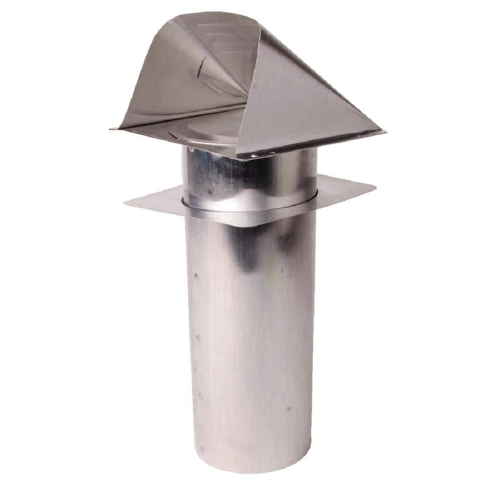 Flanged Aluminum 4 In. Dryer Vent With Clamps 1 Flanged Aluminum 4 In. Dryer Vent With Clamps