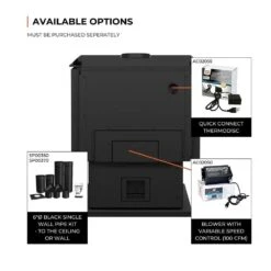 Escape 2100 Wood Stove On Pedestal 2,700 Sq. Ft. EPA Certified -Fire Place Store drolet wood stoves db03129 fa 1000