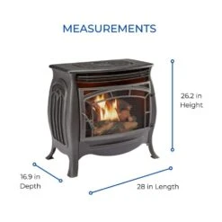 Dual Fuel Ventless Gas Stove - Model FDSR25, Matte Finish, Remote Control -Fire Place Store duluth forge freestanding gas stoves 170037 fa 1000
