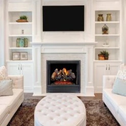 24 In. 55,000 BTU Vented Heartland Oak Natural Gas Fireplace Log Set With Remote Control Kit -Fire Place Store duluth forge vented gas fireplace logs 171020 1f 1000