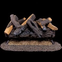 Vented Natural Gas Fireplace Log Set - 24 In., 55,000 BTU, Heartland Oak 14 Vented Natural Gas Fireplace Log Set - 24 In., 55,000 BTU, Heartland Oak -Fire Place Store duluth forge vented gas fireplace logs 210037 76 1000