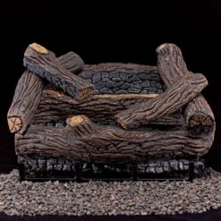 18 In. Stacked Red Oak Vent Free Indoor Natural Gas Log Set With Remote Thermostat Control And Fiber Logs -Fire Place Store duluth forge ventless gas fireplace logs 171453 c3 1000
