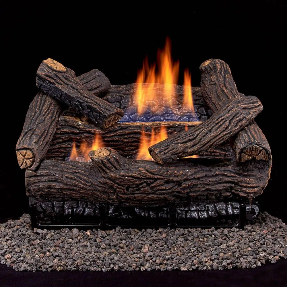 18 In. Stacked Red Oak Vent Free Indoor Natural Gas Log Set With Thermostat Control And Fiber Logs 7 18 In. Stacked Red Oak Vent Free Indoor Natural Gas Log Set With Thermostat Control And Fiber Logs - Image 7