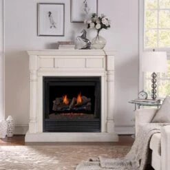 Ventless Dual Fuel Gas Log Set - 24 In. Berkshire Stacked Oak - Remote Control 21 Ventless Dual Fuel Gas Log Set - 24 In. Berkshire Stacked Oak - Remote Control -Fire Place Store duluth forge ventless gas fireplace logs 210050 1f 1000