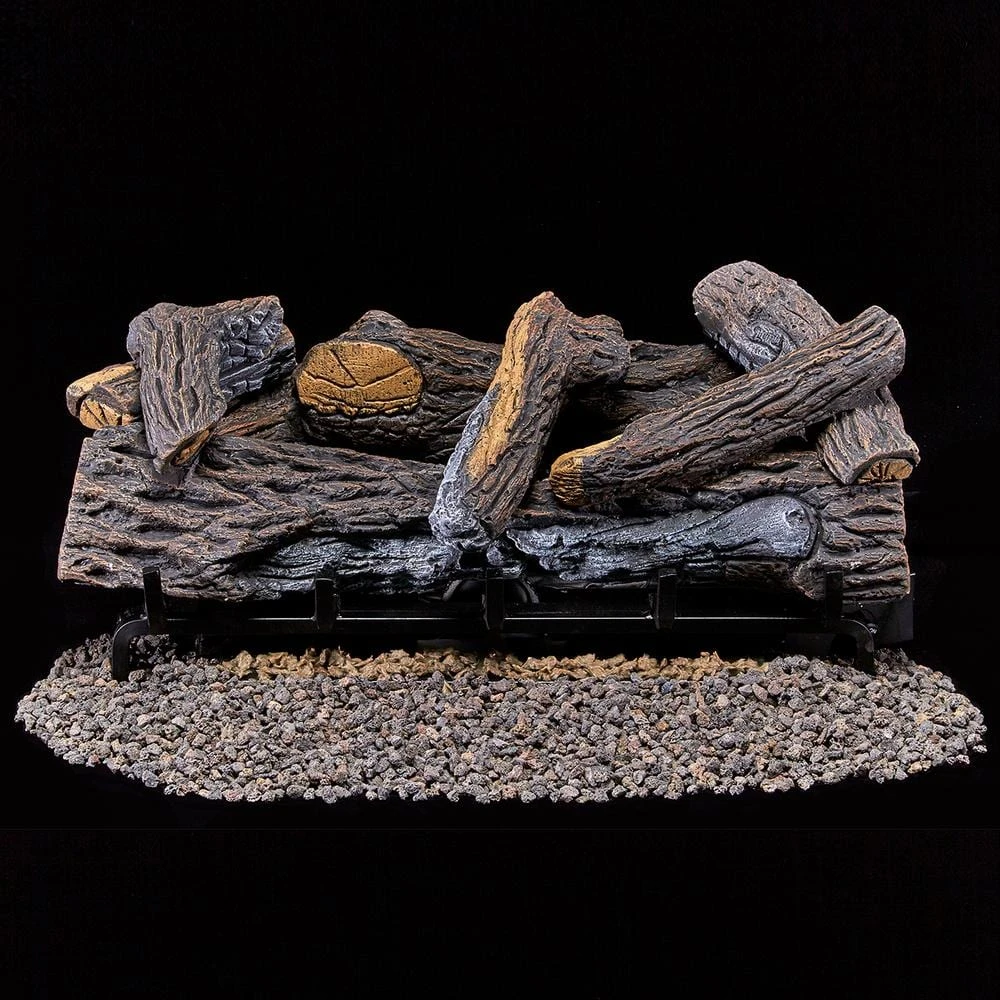 Ventless Dual Fuel Gas Log Set - 24 In. Berkshire Stacked Oak - Remote Control 8 Ventless Dual Fuel Gas Log Set - 24 In. Berkshire Stacked Oak - Remote Control - Image 8