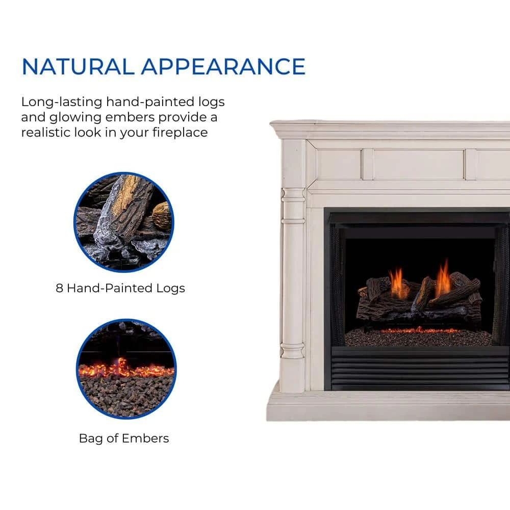 Ventless Dual Fuel Gas Log Set - 24 In. Berkshire Stacked Oak - Remote Control 13 Ventless Dual Fuel Gas Log Set - 24 In. Berkshire Stacked Oak - Remote Control - Image 13