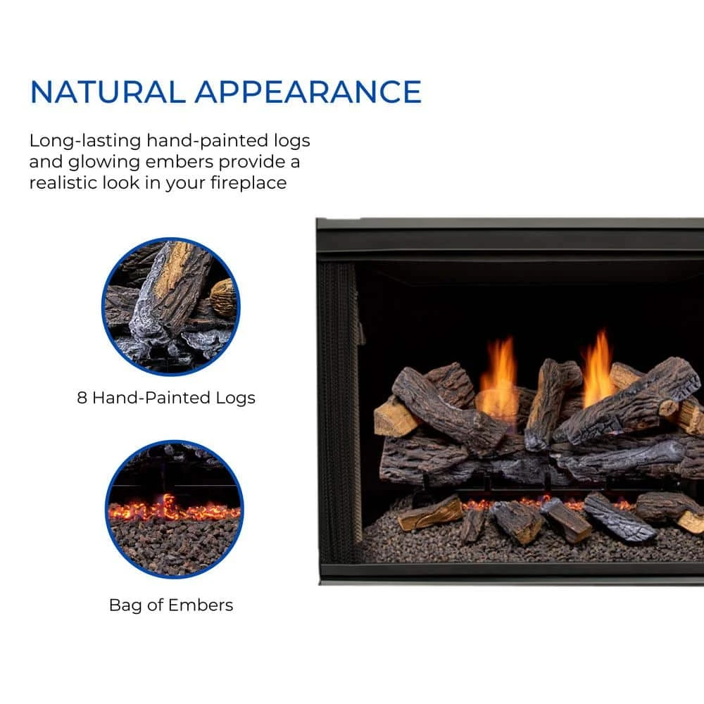 Ventless Dual Fuel Gas Log Set - 30 In. Berkshire Stacked Oak - Remote Control 5 Ventless Dual Fuel Gas Log Set - 30 In. Berkshire Stacked Oak - Remote Control - Image 5