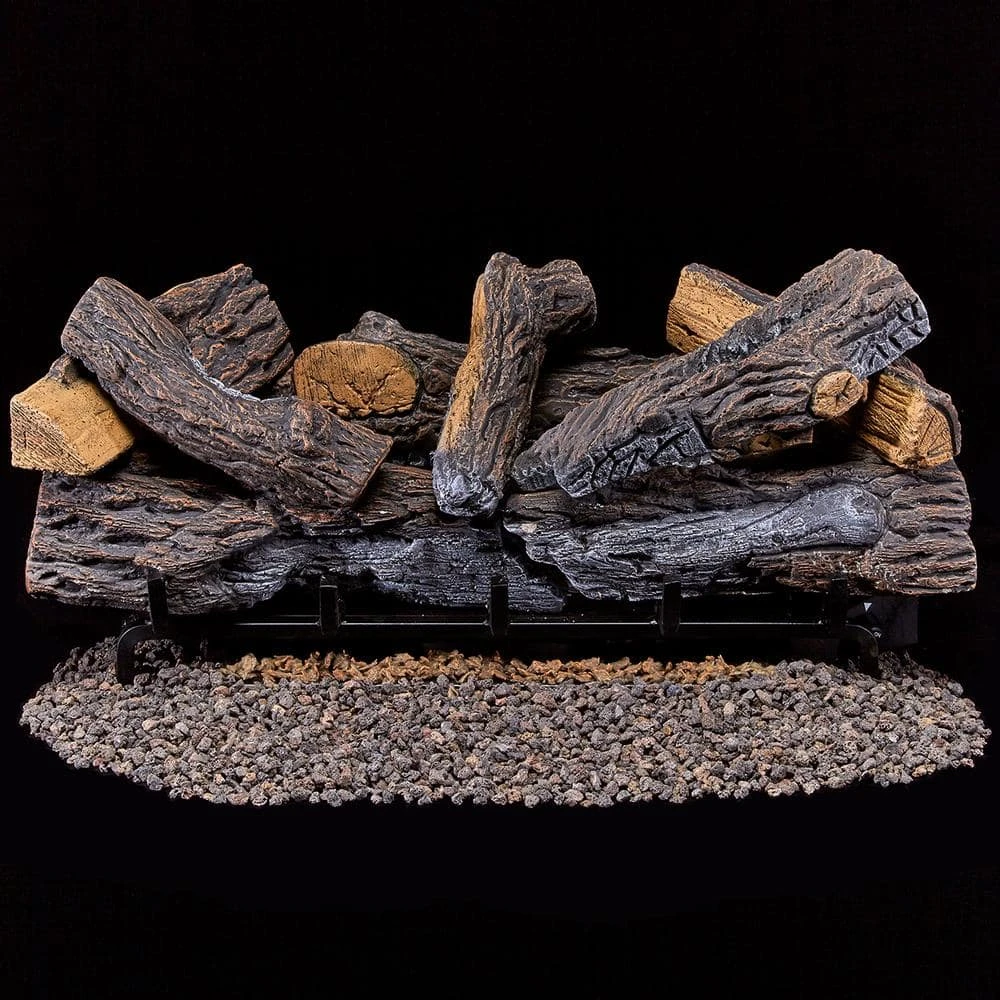 Ventless Dual Fuel Gas Log Set - 30 In. Berkshire Stacked Oak - Remote Control 10 Ventless Dual Fuel Gas Log Set - 30 In. Berkshire Stacked Oak - Remote Control - Image 10