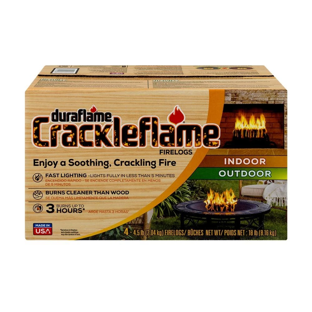 Crackleflame 4.5 Lb. Indoor/Outdoor Firelogs (4-Pack), 3 Hour Burn 7 Crackleflame 4.5 Lb. Indoor/Outdoor Firelogs (4-Pack), 3 Hour Burn - Image 7