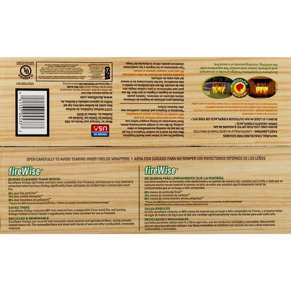 Crackleflame 4.5 Lb. Indoor/Outdoor Firelogs (4-Pack), 3 Hour Burn 6 Crackleflame 4.5 Lb. Indoor/Outdoor Firelogs (4-Pack), 3 Hour Burn - Image 6