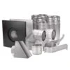 4 In. X 4 In. Pellet Vent Chimney Pipe Kit Stainless