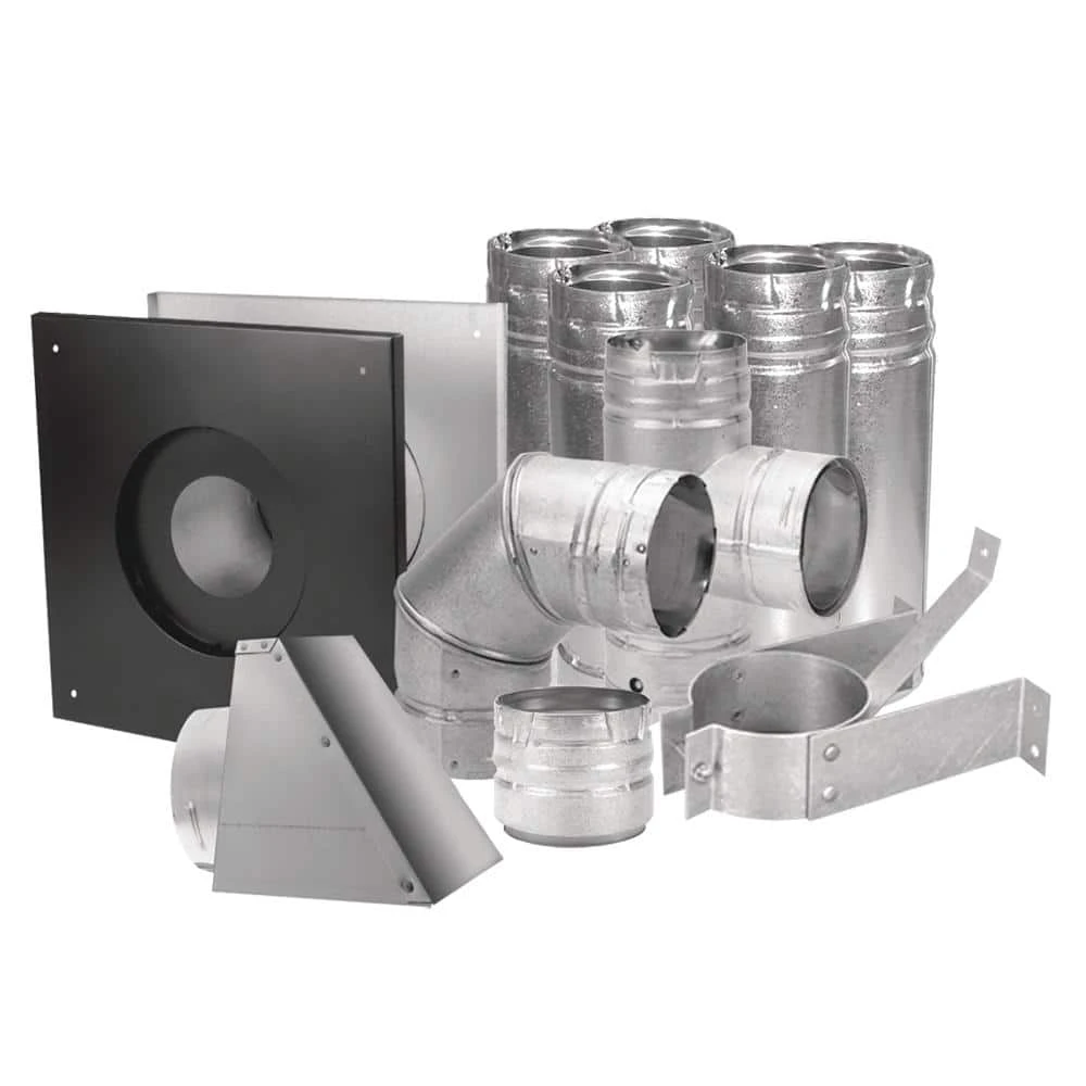 4 In. X 4 In. Pellet Vent Chimney Pipe Kit Stainless 1 4 In. X 4 In. Pellet Vent Chimney Pipe Kit Stainless