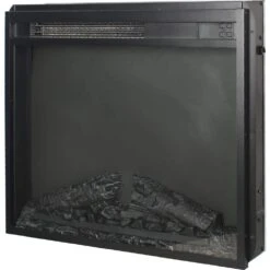 23 In. Ventless Electric Fireplace Insert, Ultra Thin Heater With Log Set Nad Realistic Flame, Remote Control -Fire Place Store edendirect electric fireplace inserts ed rv23v80m mt1 44 1000