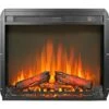 23 In. Ventless Electric Fireplace Insert, Ultra Thin Heater With Log Set Nad Realistic Flame, Remote Control