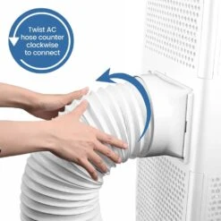 5.9 In. X 6.56 Ft. Insulated Flexible Duct, Exhaust Hose For Portable Air Conditioner, Exhaust Hose For Air Cooler -Fire Place Store edendirect flexible ductwork ac 2mhose ac 1f 1000