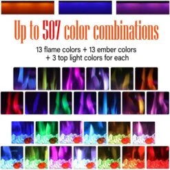 48 In. Smart Electric Recessed And Wall Mounted Fireplace With Remote In Black Fireplace Insert -Fire Place Store electric fireplace inserts bi48zpr01 66 1000