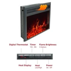 28 In. Direct Vent Electric Fireplace Insert With Infrared Remote -Fire Place Store electric fireplace inserts fsefitj23b2 1f 1000