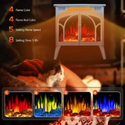 300 Sq. Ft. Electric Stove In Blue With Remote Control -Fire Place Store electric stove heaters mysl121 1f 1000