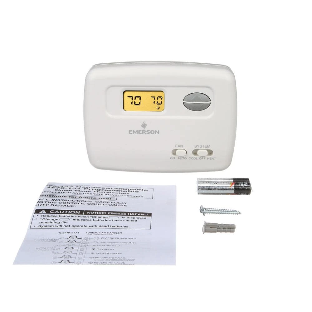 Emerson 70 Series Classic, Non-Programmable, Single Stage (1H/1C) Thermostat 4 Emerson 70 Series Classic, Non-Programmable, Single Stage (1H/1C) Thermostat - Image 4