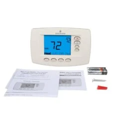 Emerson 90 Series Blue, 7 Day Programmable, Univeral (4H/2C) Easy Reader Thermostat -Fire Place Store emerson programmable thermostats 1f95ez 0671 4f 1000