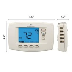 Emerson 90 Series Blue, 7 Day Programmable, Univeral (4H/2C) Easy Reader Thermostat -Fire Place Store emerson programmable thermostats 1f95ez 0671 c3 1000