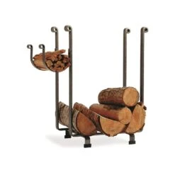 Handcrafted Rectangle Firewood Rack Hammered Steel