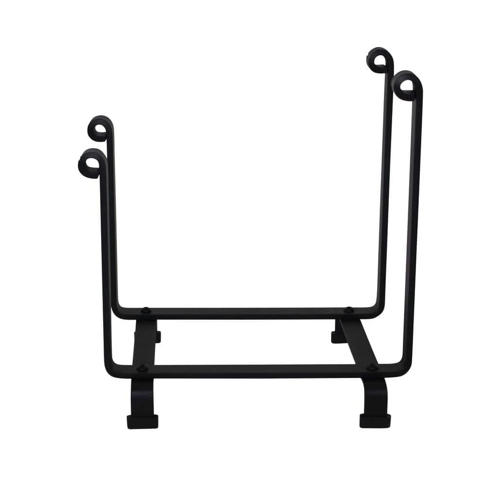 Handcrafted Indoor/Outdoor Hearth Firewood Rack Black 3 Handcrafted Indoor/Outdoor Hearth Firewood Rack Black - Image 3