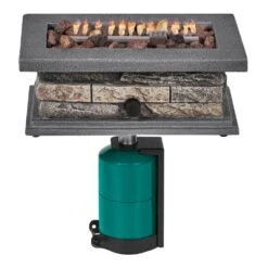 Envirostone 14 In. W 15000 Btu Envirostone Brown (MGO)Propane Outdoor Fire Pit With Lava Rocks -Fire Place Store envirostone brown home decorators collection gas fire pits 52532 1d 1000