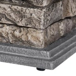 Envirostone 14 In. W 15000 Btu Envirostone Brown (MGO)Propane Outdoor Fire Pit With Lava Rocks -Fire Place Store envirostone brown home decorators collection gas fire pits 52532 40 1000