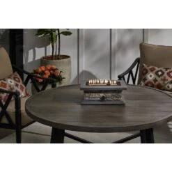 Envirostone 14 In. W 15000 Btu Envirostone Brown (MGO)Propane Outdoor Fire Pit With Lava Rocks