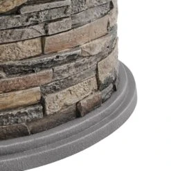 36.00 In. W Envirostone Magnesium Oxide Wood Outdoor Fire Pit With Cover, Cooking Grate, And Poker Included -Fire Place Store envirostone home decorators collection wood burning fire pits 52535 40 1000