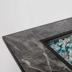 29.92 In. W X 29.92 In. D X 24.80 In. H Square Steel And PE Rattan Propane Outdoor Fire Pits In Espresso -Fire Place Store espresso jimsmaison gas fire pits jmaohfp13ep 1f 1000