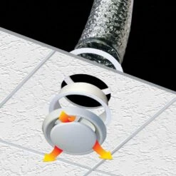 4 In. Air Diffuser -Fire Place Store everbilt flexible ductwork df4whd a0 1000