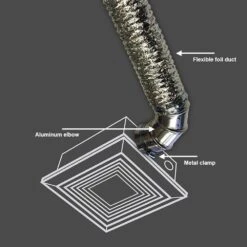 4 In. Aluminum 90-Degree Elbow -Fire Place Store everbilt flexible ductwork e4e24hd 1d 1000