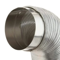 4 In. X 6 Ft. Semi-Rigid Duct With Collars -Fire Place Store everbilt flexible ductwork ever007 e1 1000