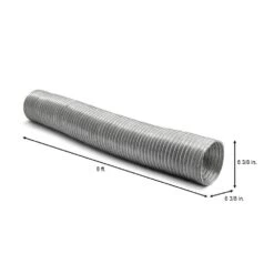 6 In. X 8 Ft. Semi-Rigid Flexible Aluminum Duct 15 6 In. X 8 Ft. Semi-Rigid Flexible Aluminum Duct -Fire Place Store everbilt flexible ductwork mfx68xhd 1f 1000