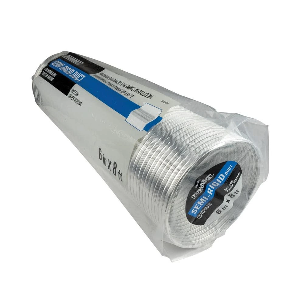 6 In. X 8 Ft. Semi-Rigid Flexible Aluminum Duct 2 6 In. X 8 Ft. Semi-Rigid Flexible Aluminum Duct - Image 2